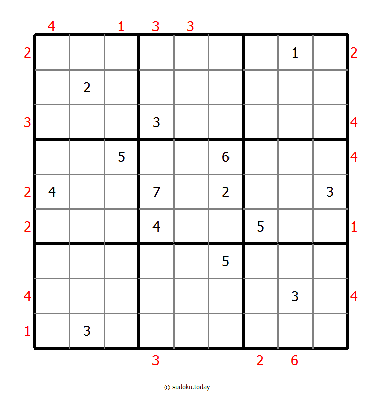 摩天大楼数独 #46389