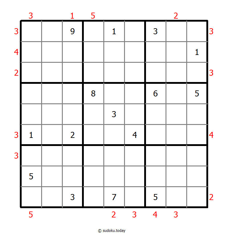 摩天大楼数独 #46515
