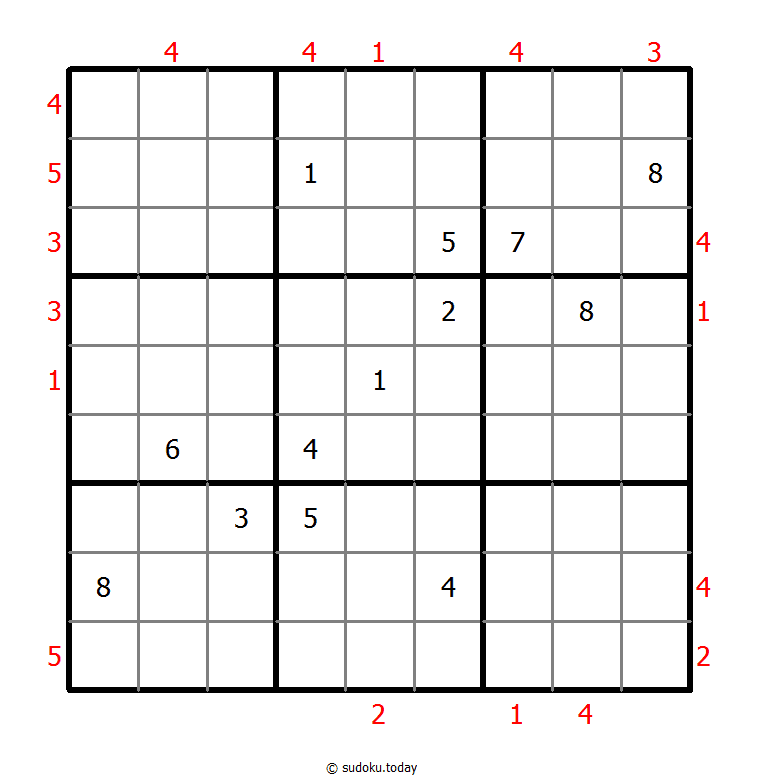 摩天大楼数独 #46796