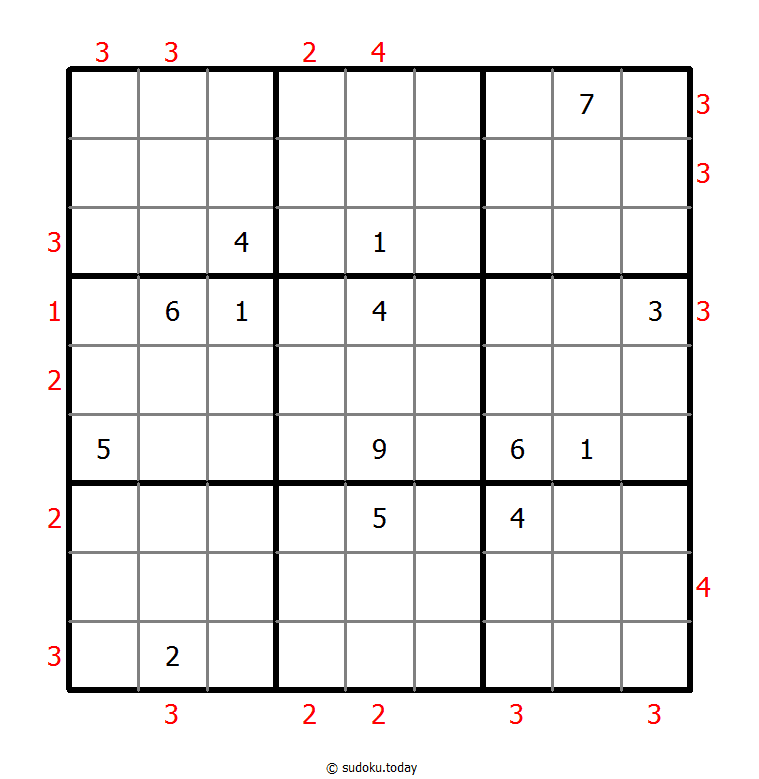 摩天大楼数独 #46961