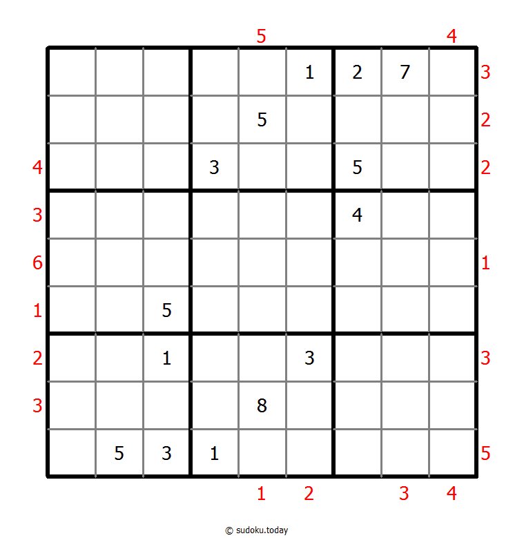 Skyscrapers Sudoku 2025年11月07日