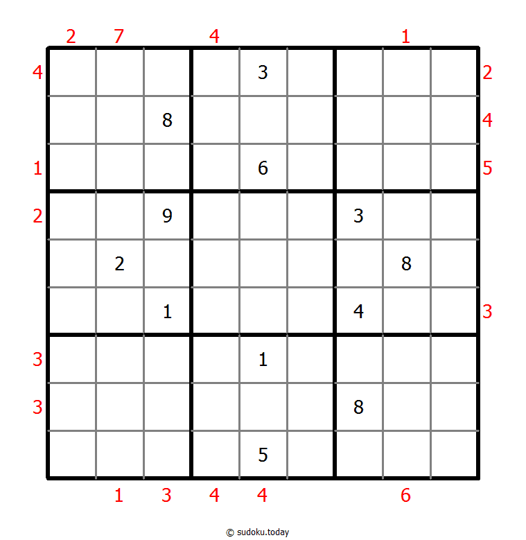 摩天大楼数独 #47569