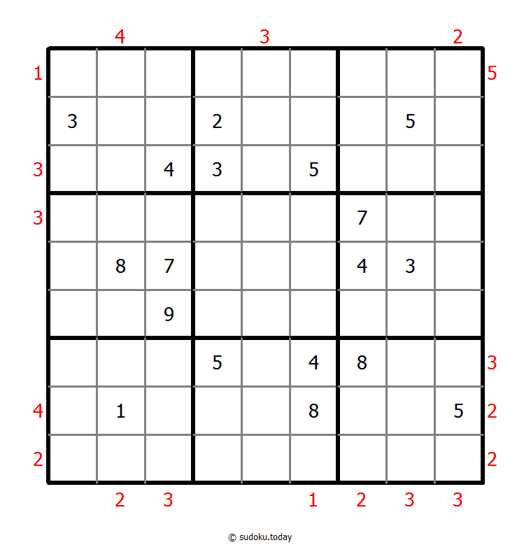 摩天大楼数独 #48326