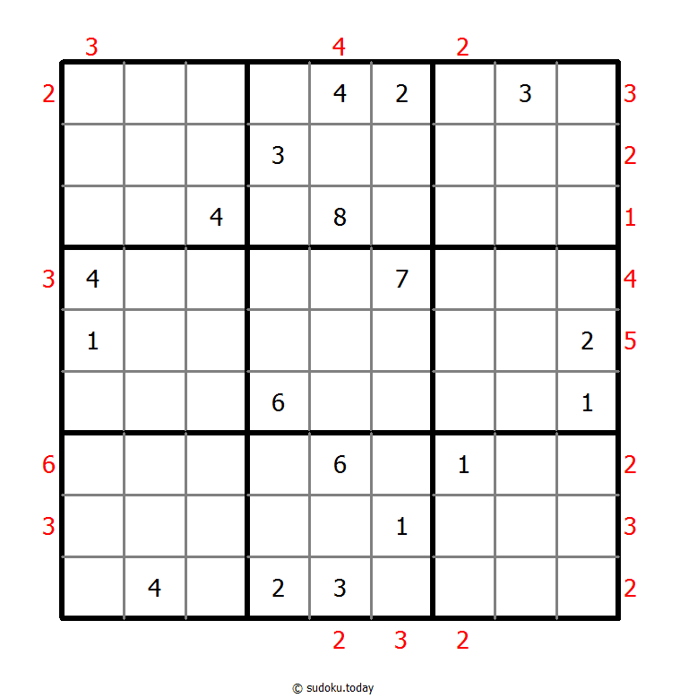 摩天大楼数独 #48332