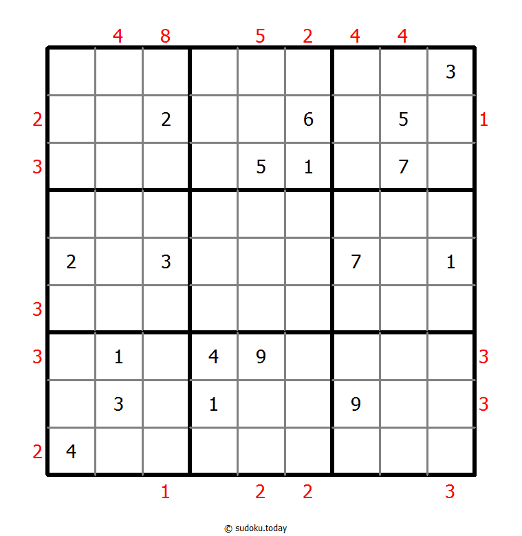 摩天大楼数独 #48334