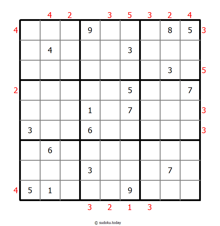 摩天大楼数独 #48338