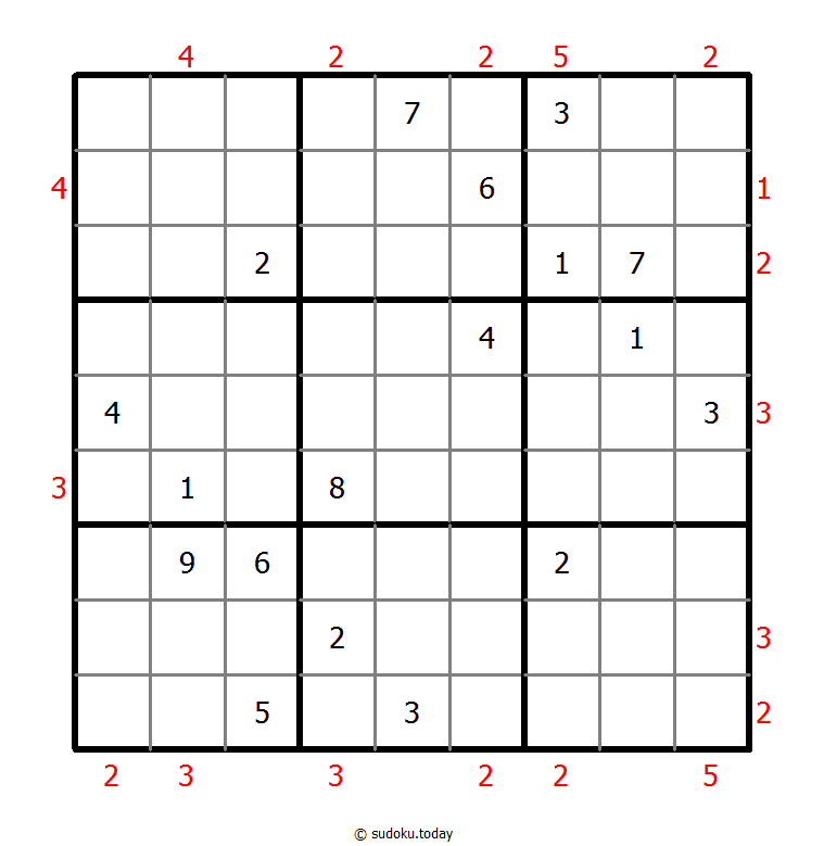 摩天大楼数独 #48342
