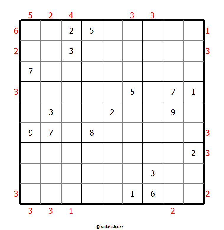 摩天大楼数独 #48343