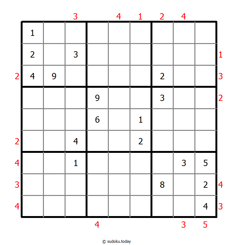 摩天大楼数独 #48348