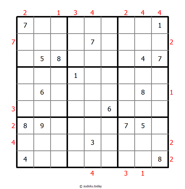 摩天大楼数独 #48349