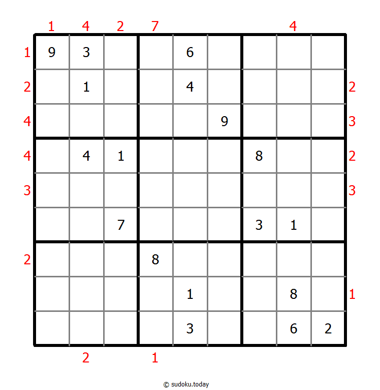 摩天大楼数独 #48360