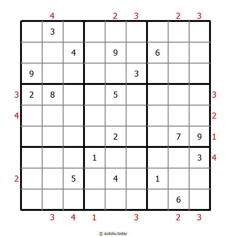 摩天大楼数独 #48363