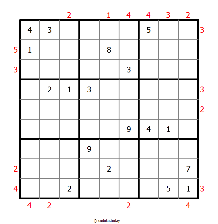 摩天大楼数独 #48374