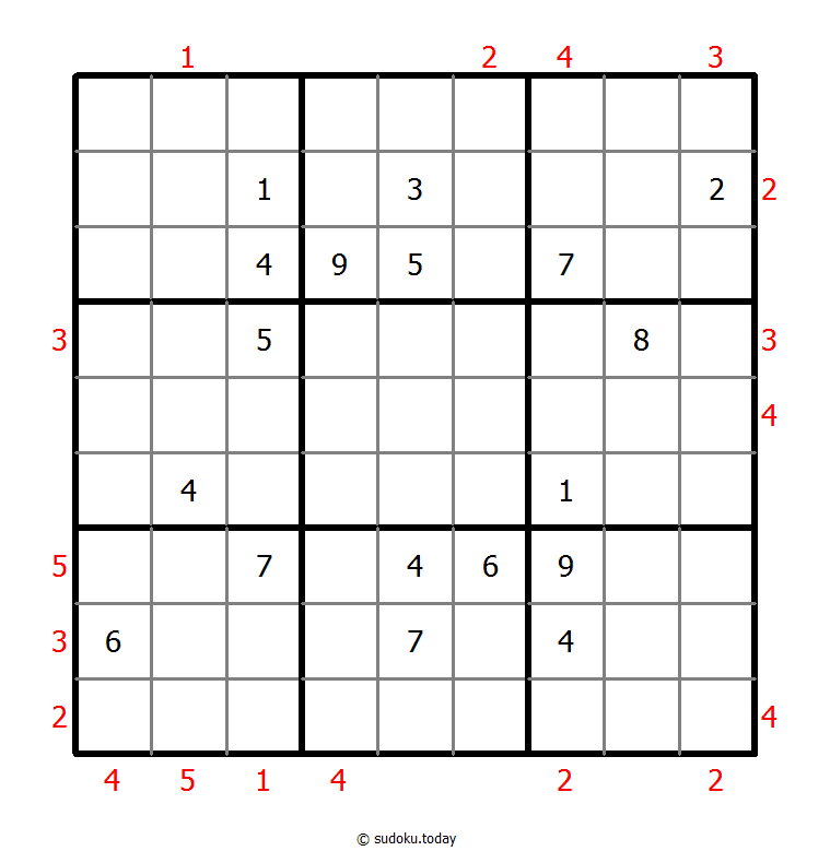 摩天大楼数独 #48380