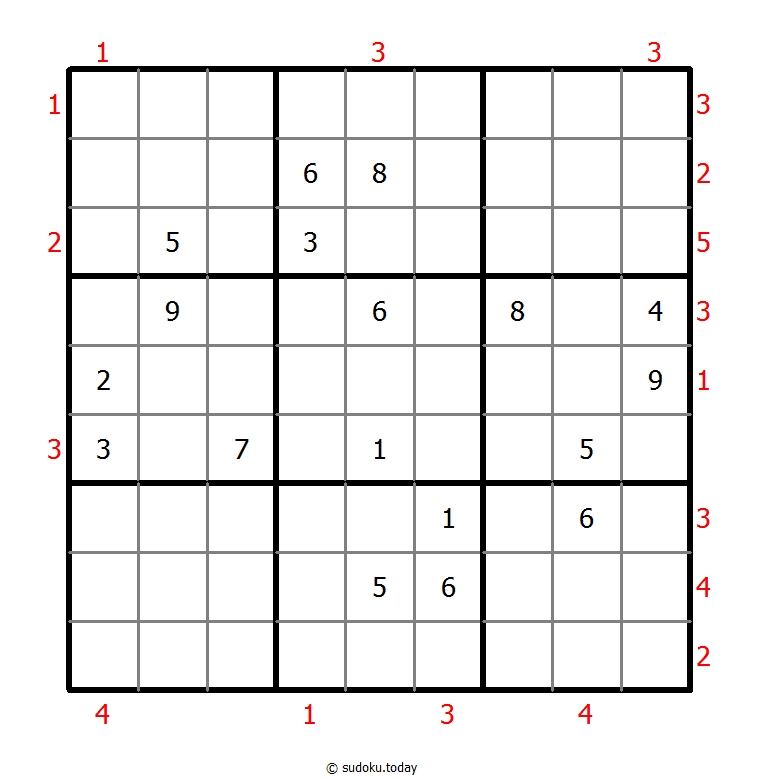 摩天大楼数独 #48382