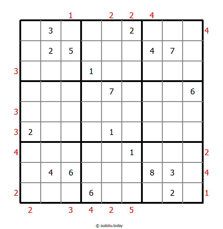 摩天大楼数独 #48386