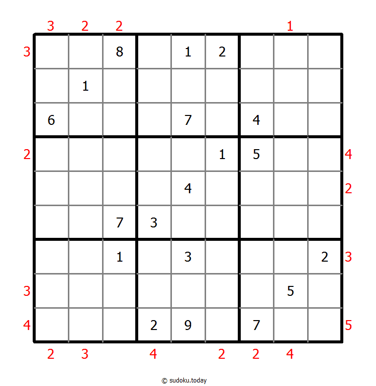 摩天大楼数独 #48388