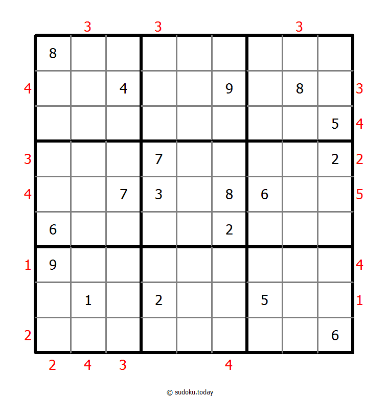 摩天大楼数独 #48391