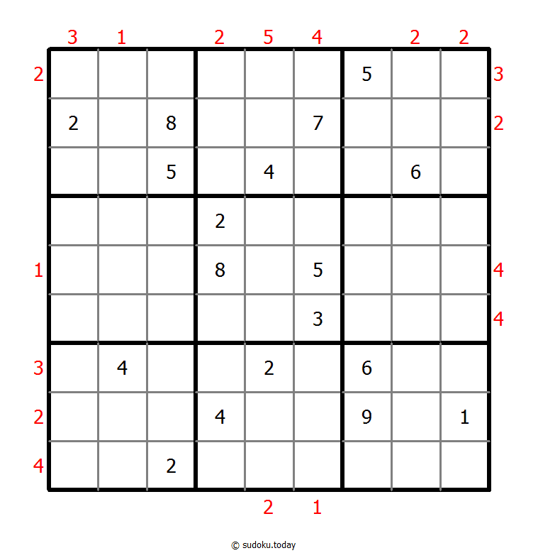 摩天大楼数独 #48392