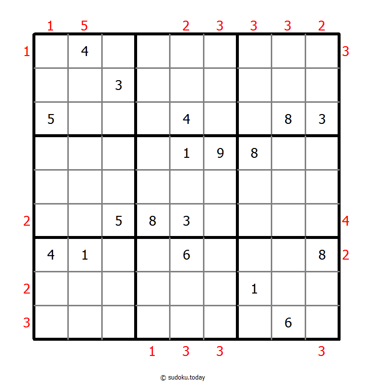 摩天大楼数独 #48394