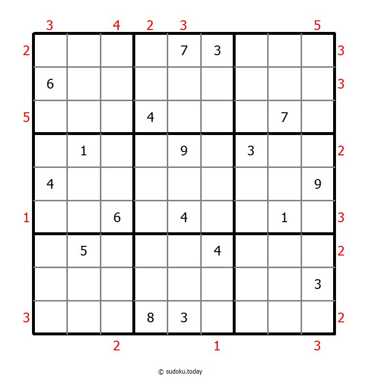 摩天大楼数独 #48397