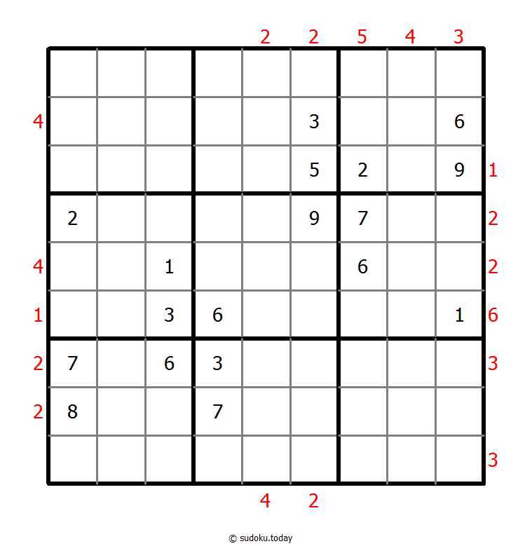 摩天大楼数独 #48401