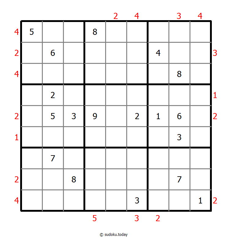 摩天大楼数独 #48404