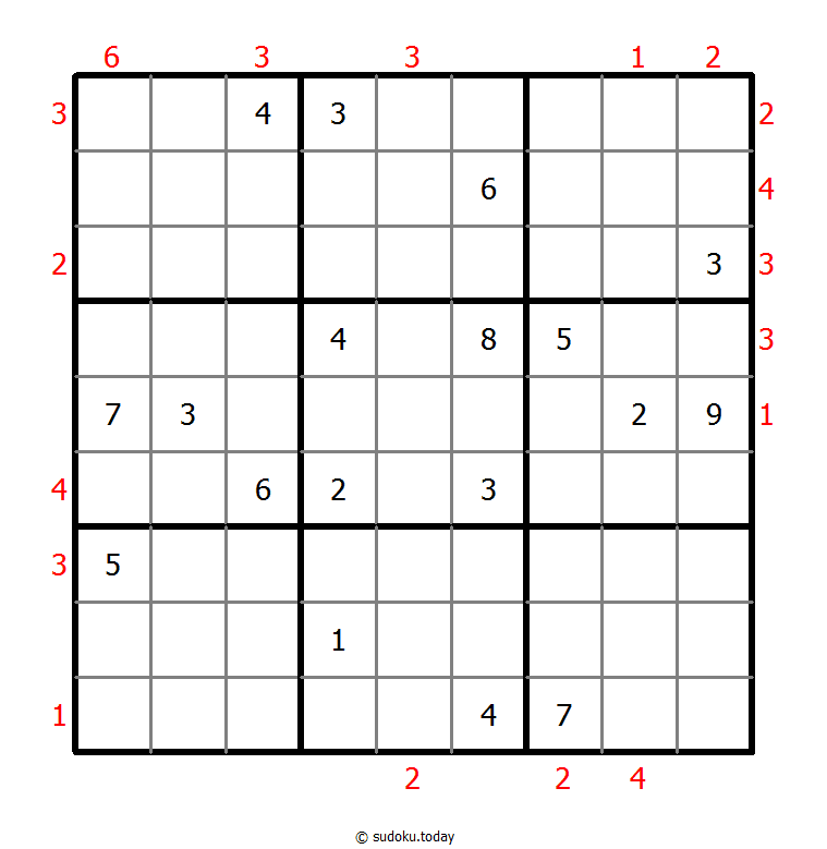 摩天大楼数独 #48413