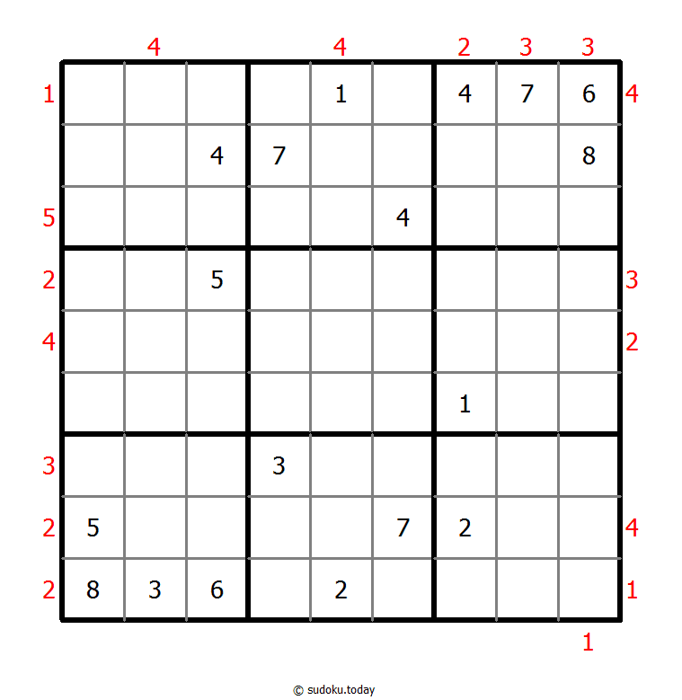 摩天大楼数独 #48417