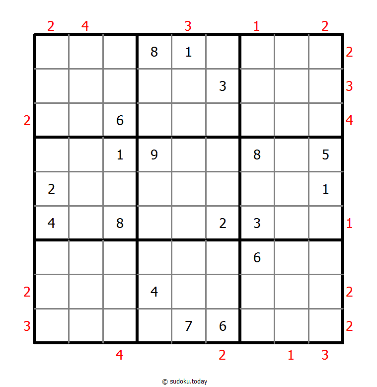 摩天大楼数独 #48419