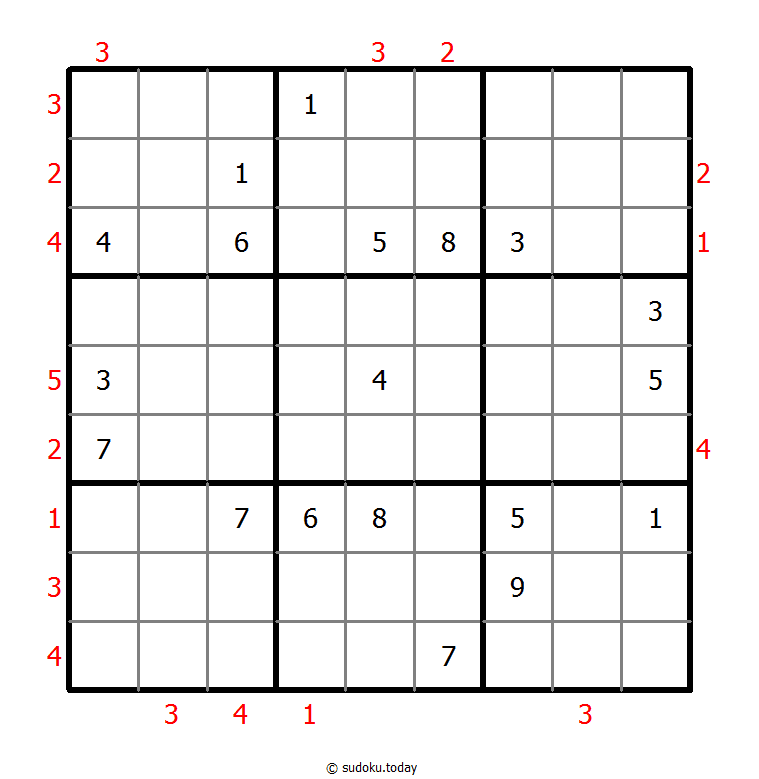 摩天大楼数独 #48421