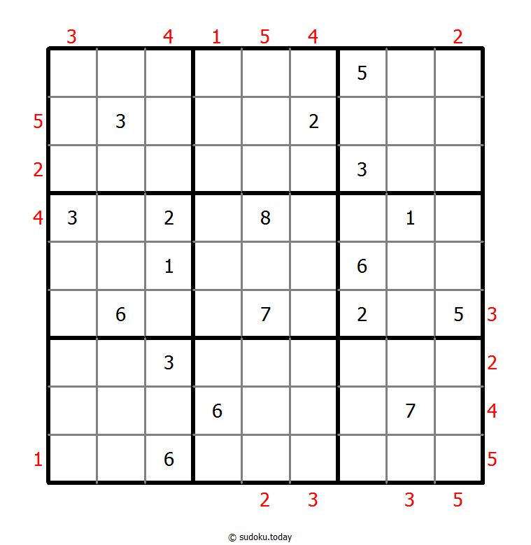 摩天大楼数独 #48423