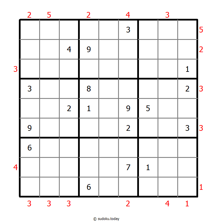 摩天大楼数独 #48427