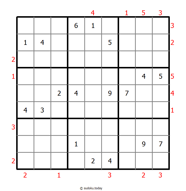 摩天大楼数独 #48439