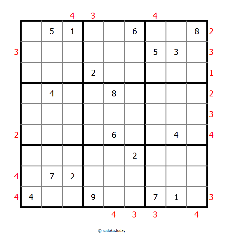 摩天大楼数独 #48442