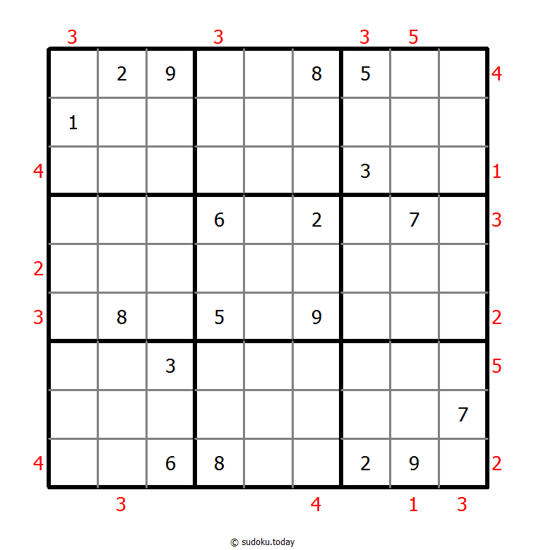 摩天大楼数独 #48449