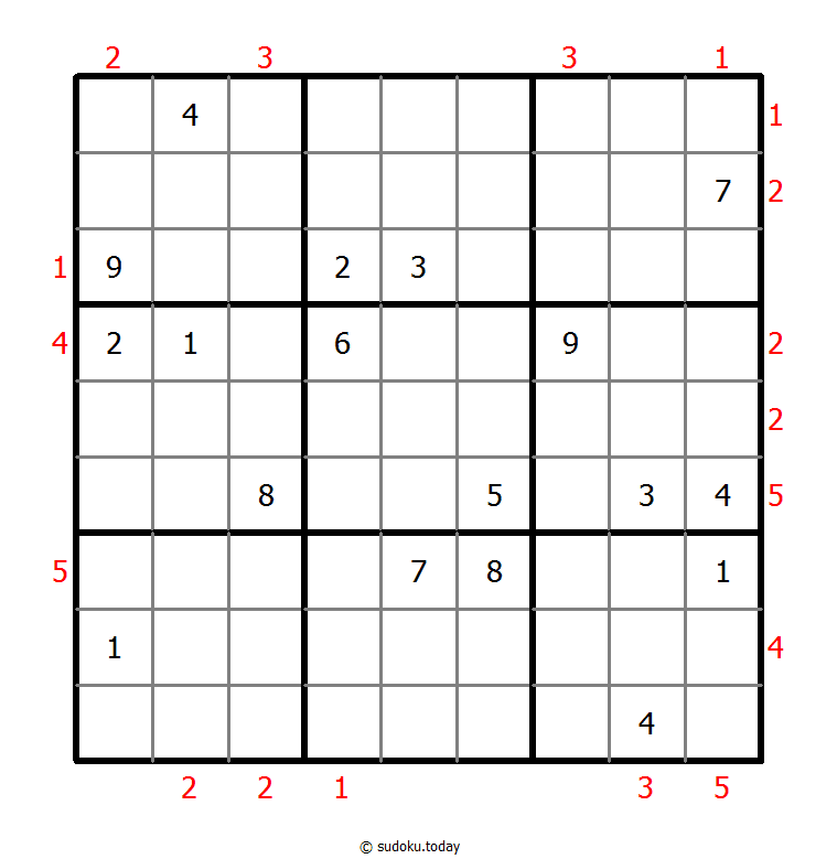 摩天大楼数独 #48451