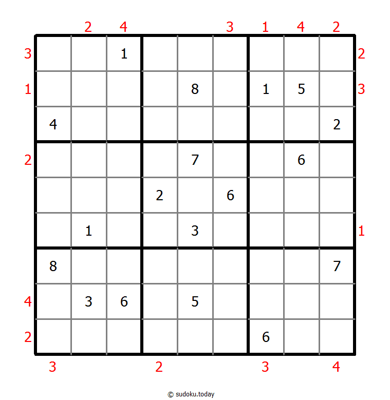 摩天大楼数独 #48467