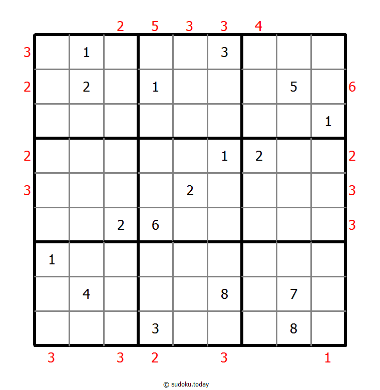 摩天大楼数独 #48471