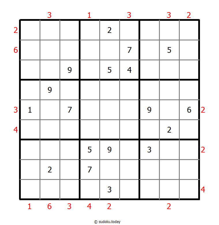 摩天大楼数独 #48475