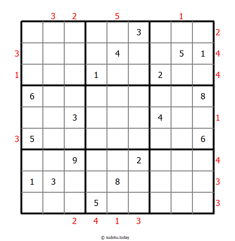 摩天大楼数独 #48478