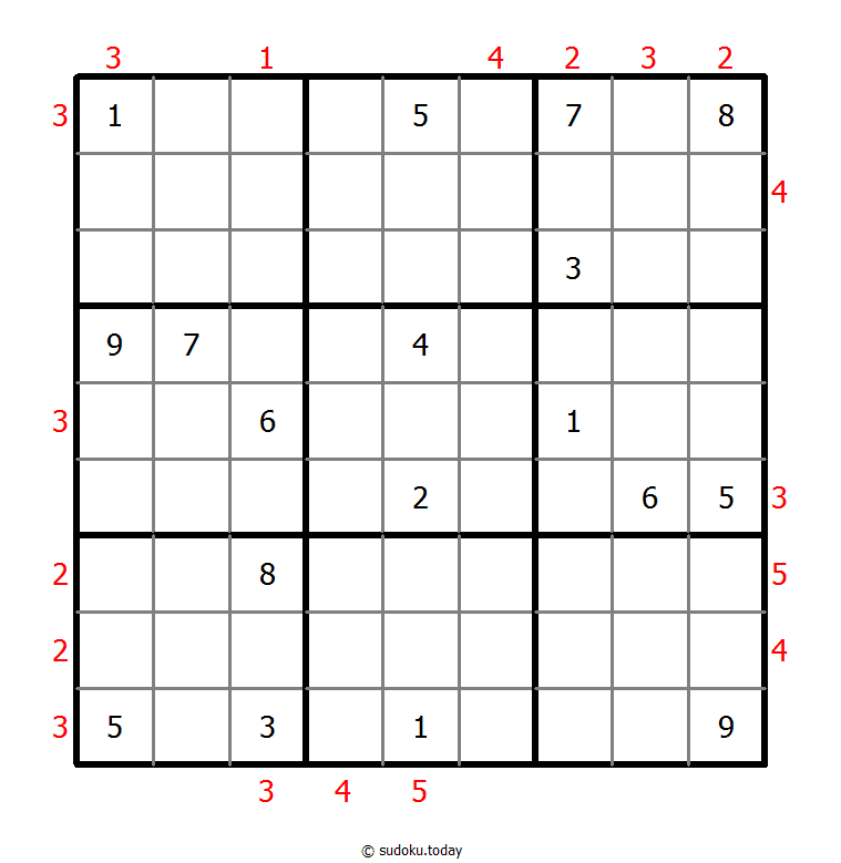 摩天大楼数独 #48479