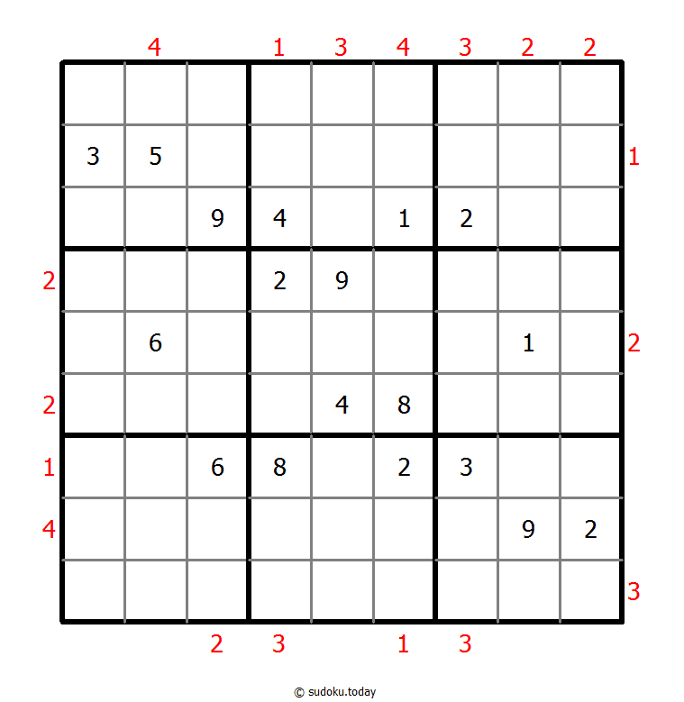 摩天大楼数独 #48480