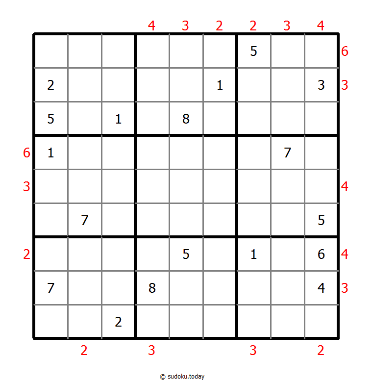 摩天大楼数独 #48489