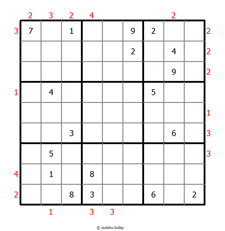 摩天大楼数独 #48491