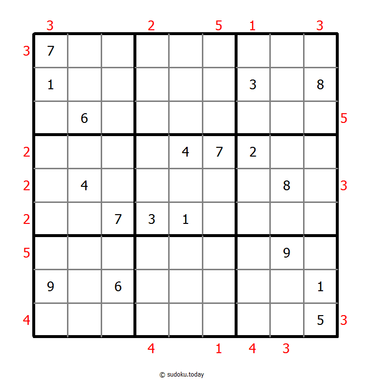 摩天大楼数独 #48496