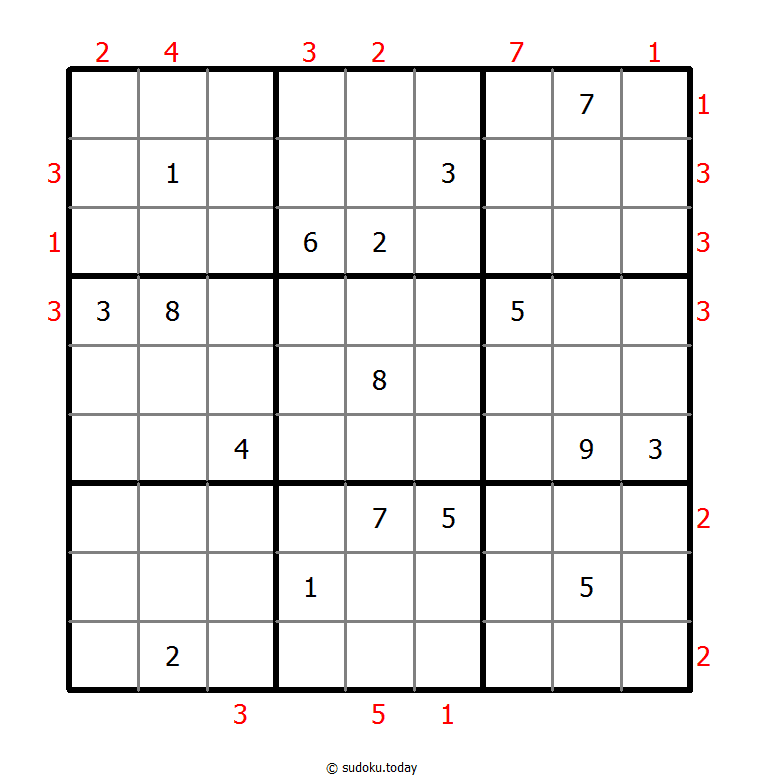 摩天大楼数独 #48499
