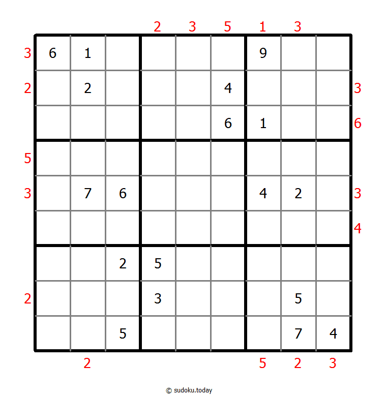 摩天大楼数独 #48502