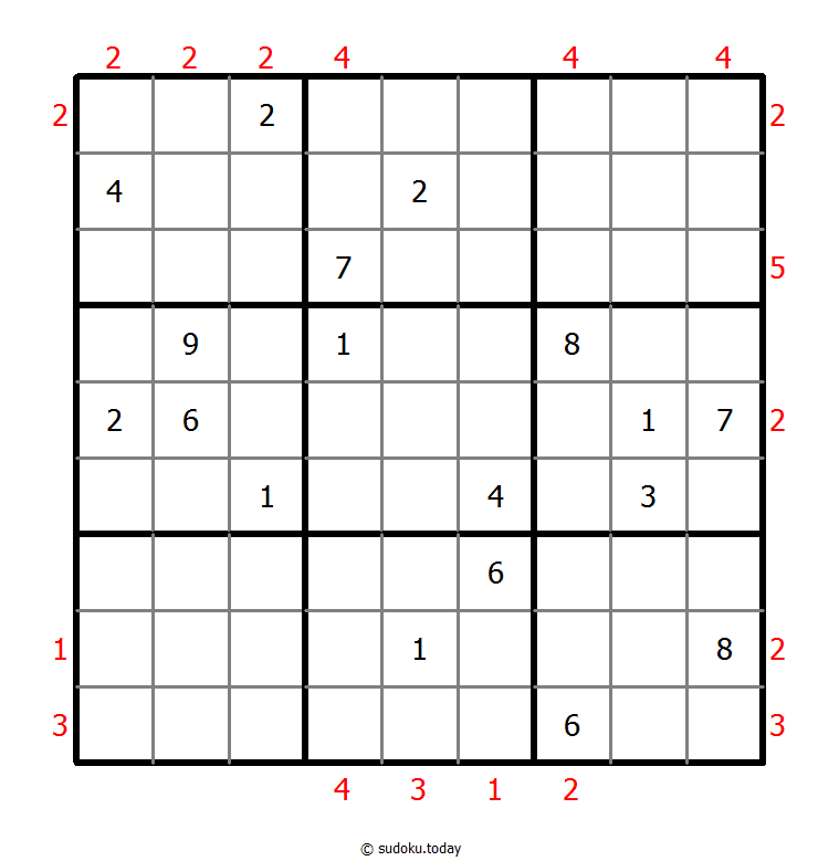 摩天大楼数独 #48503