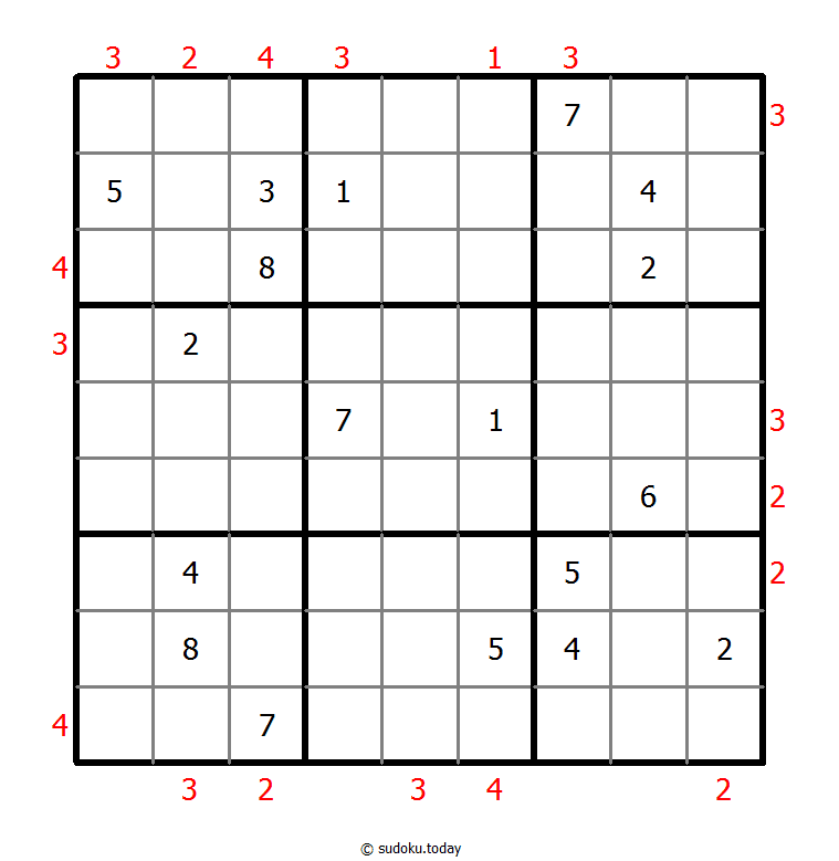 摩天大楼数独 #48506